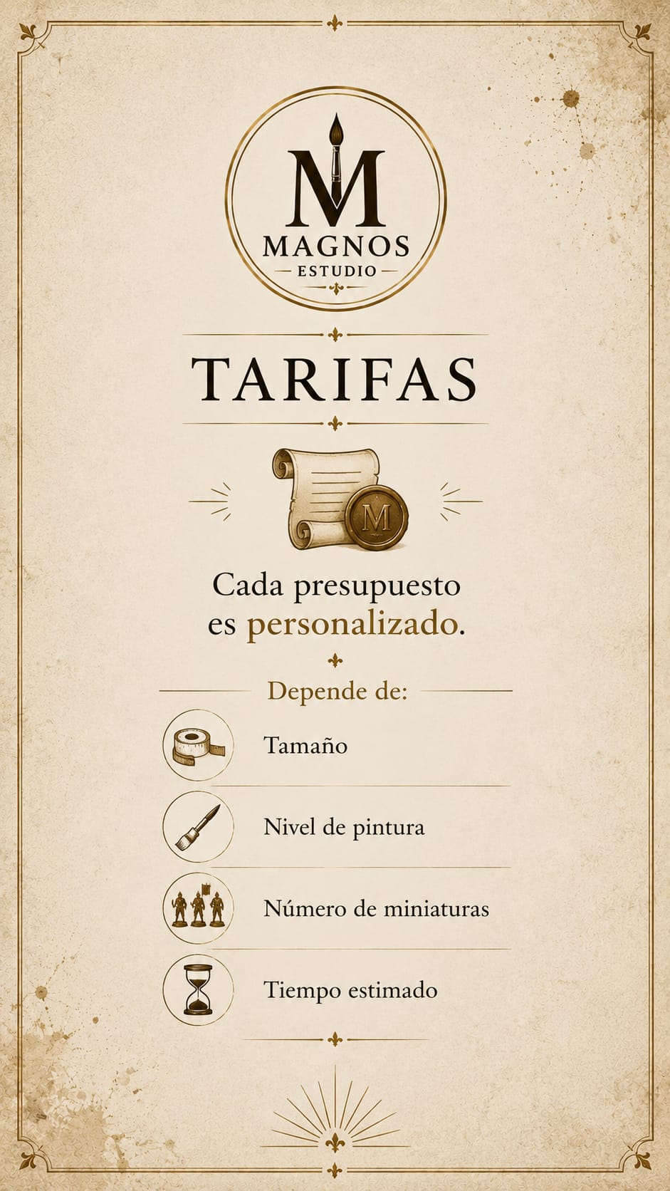 Infografía sobre los factores que influyen en el presupuesto